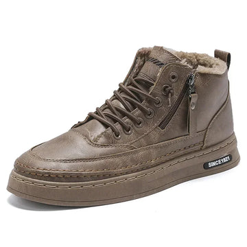 Bergin – Botas de nieve para hombre con algodón cálido y suela antideslizante