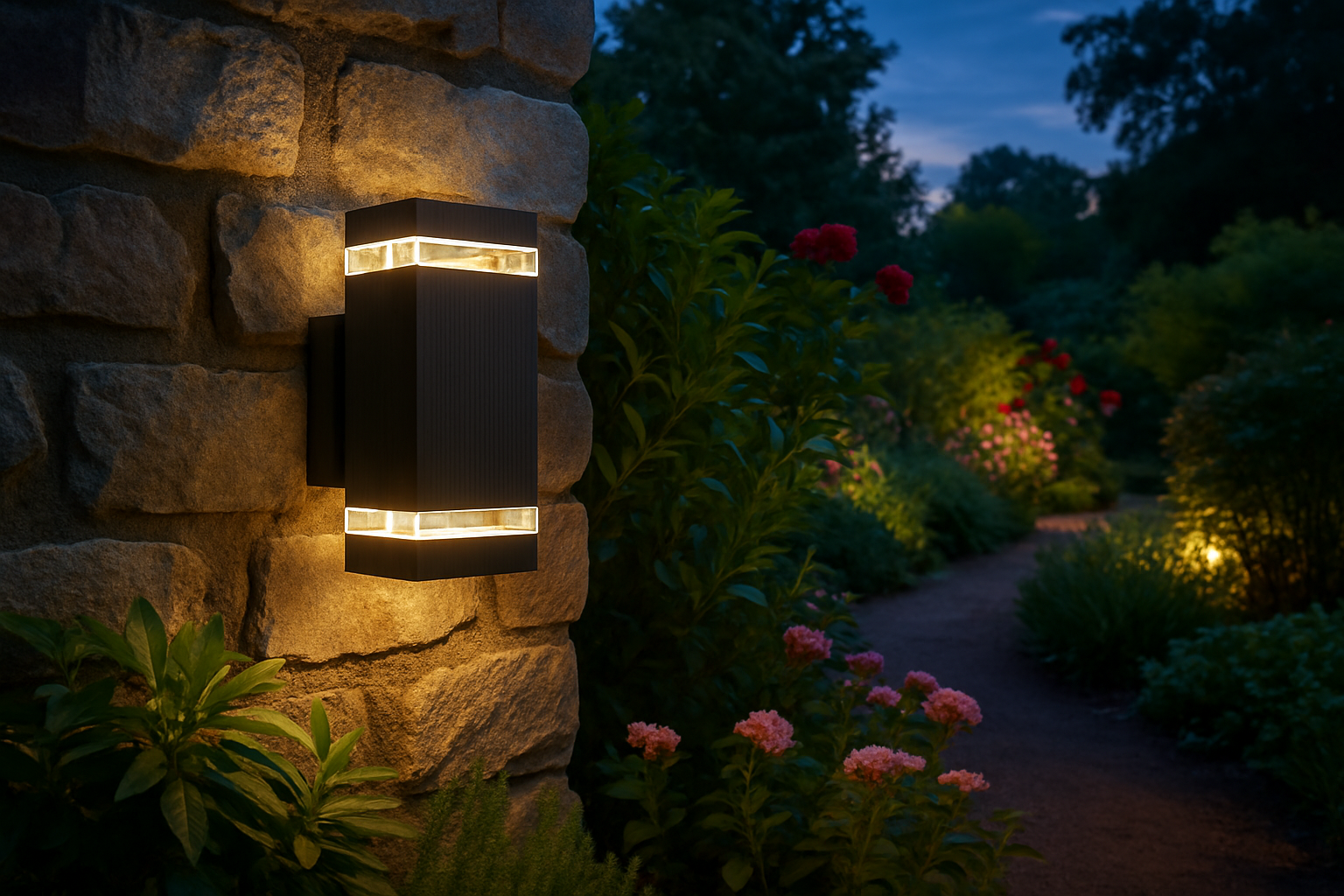 Lumora – Modern up & down outdoor lamp black – IP65 waterproof GU10