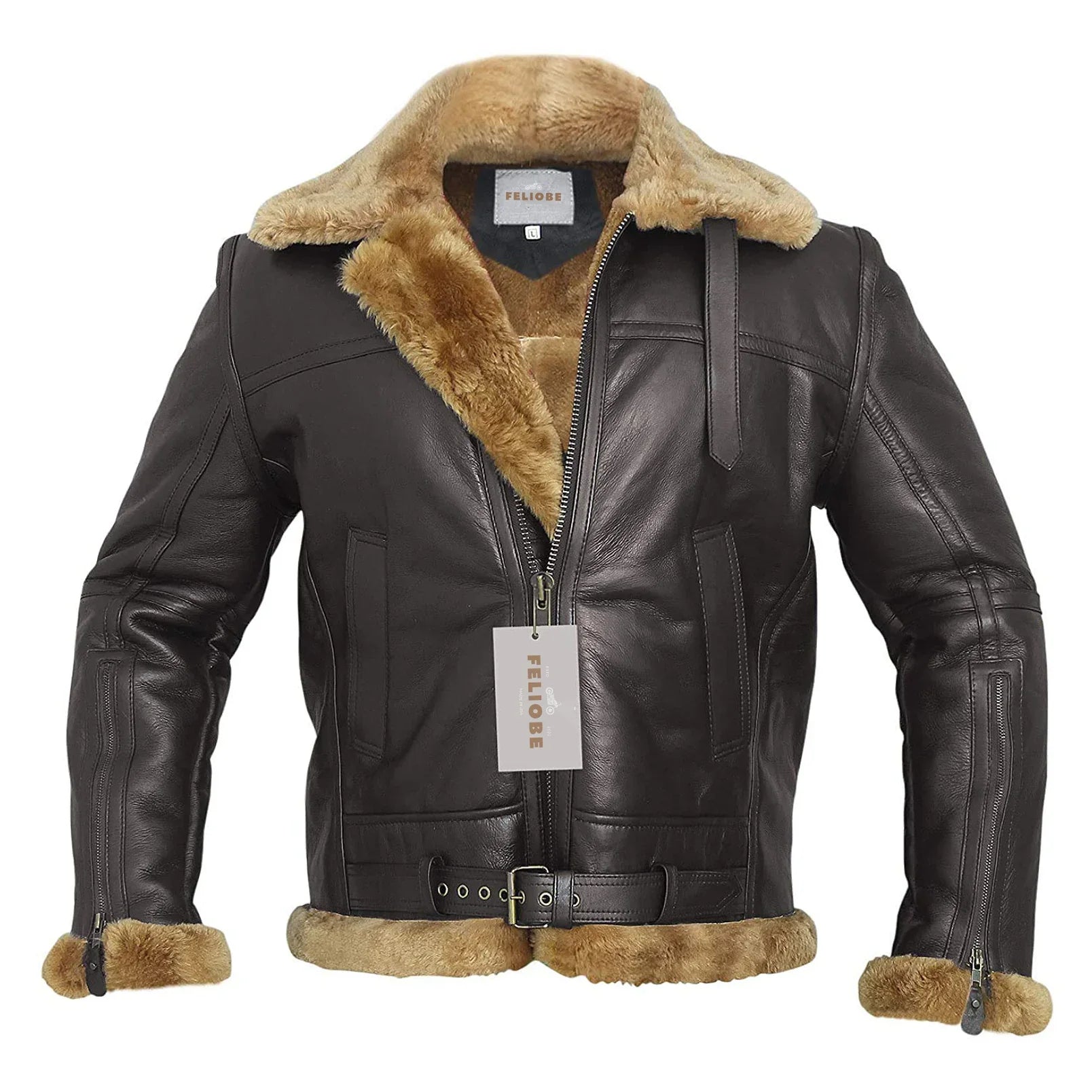 RAF B3 | Chaqueta de piloto de piel vuelta para lujo y calor