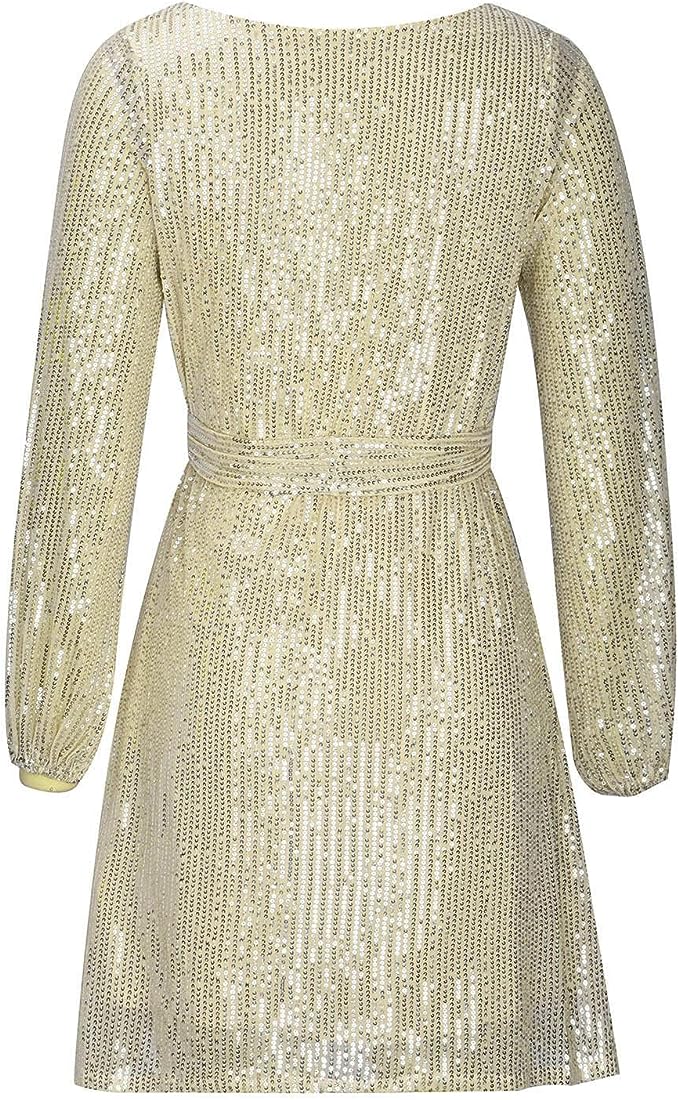 Glitter Mini Jurk voor Stralende Stijlvolle Feestgelegenheden