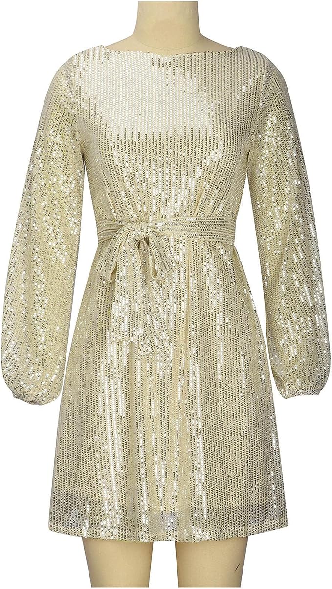 Glitter Mini Jurk voor Stralende Stijlvolle Feestgelegenheden