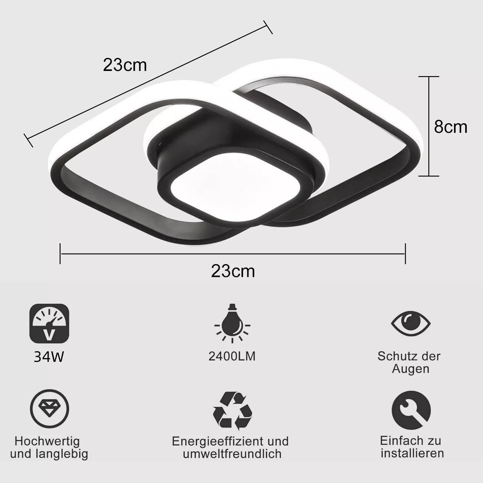 Alpha Lights – Ronde LED plafondlamp flush mount 32W – IP44 waterdicht