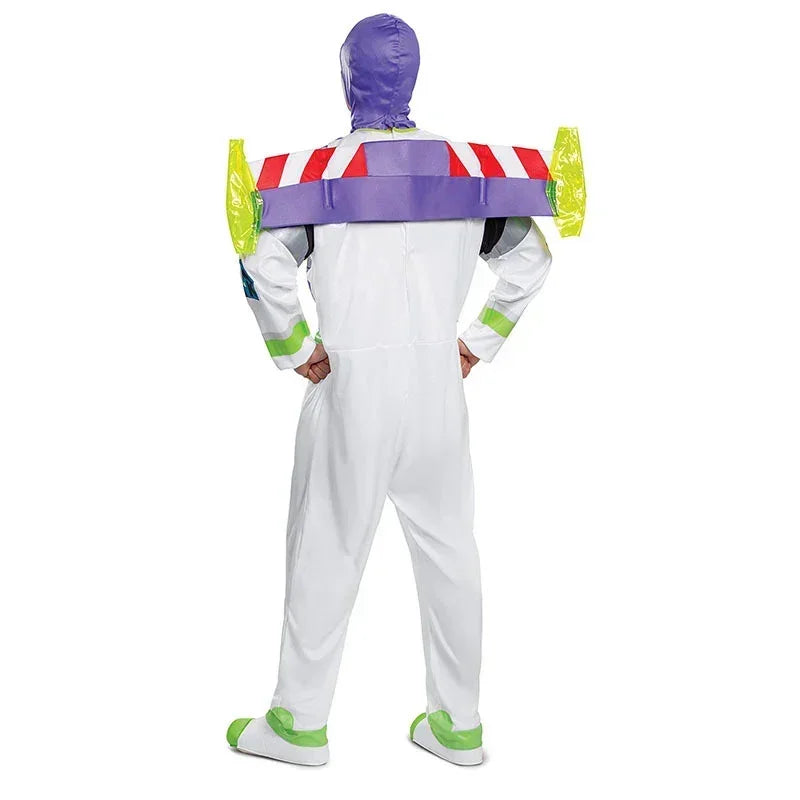 StarMorph – Groen Witte Space Ranger Jumpsuit Kostuum – Unisex Cosplay Volwassenen