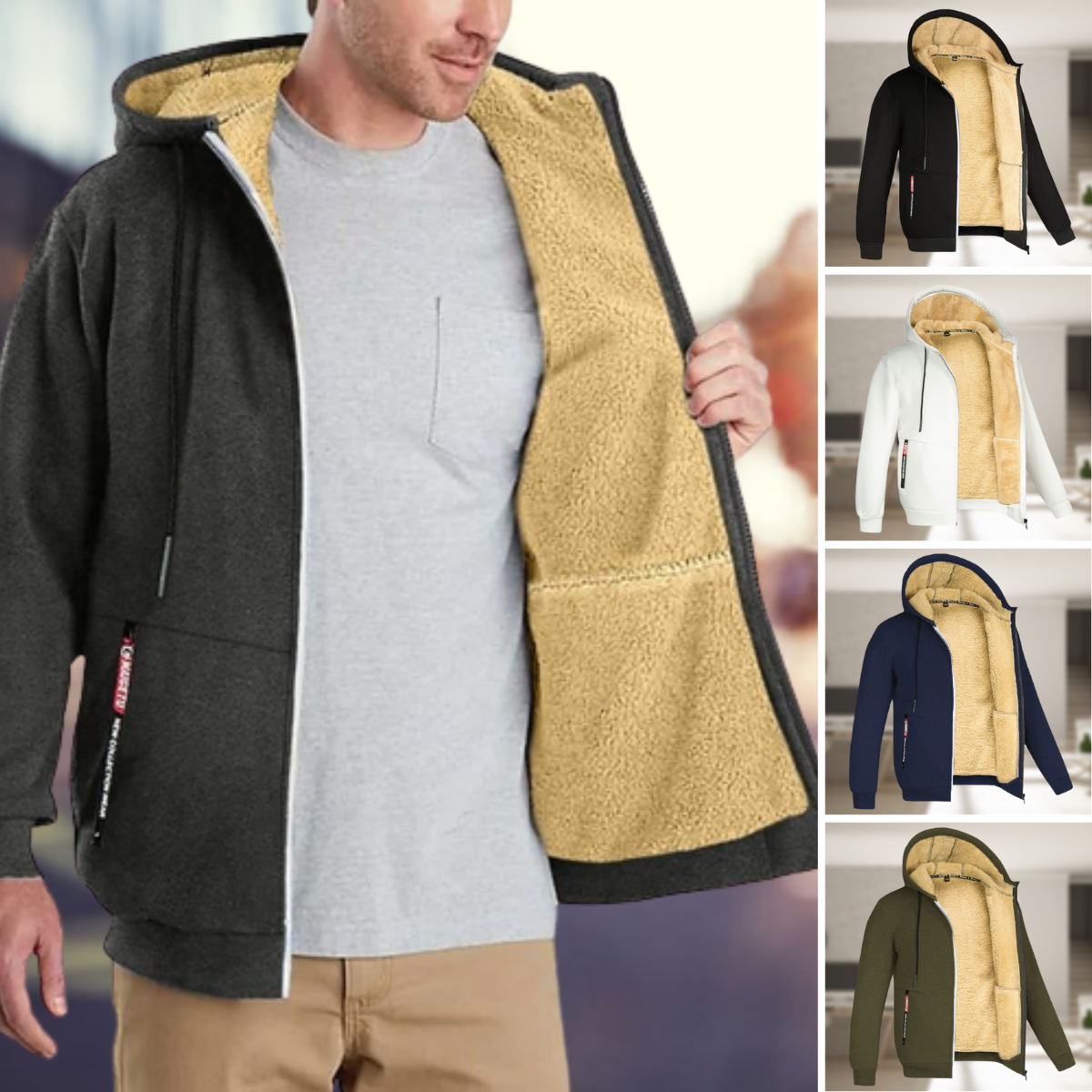 Melzano Casual Heren Vest met Capuchon