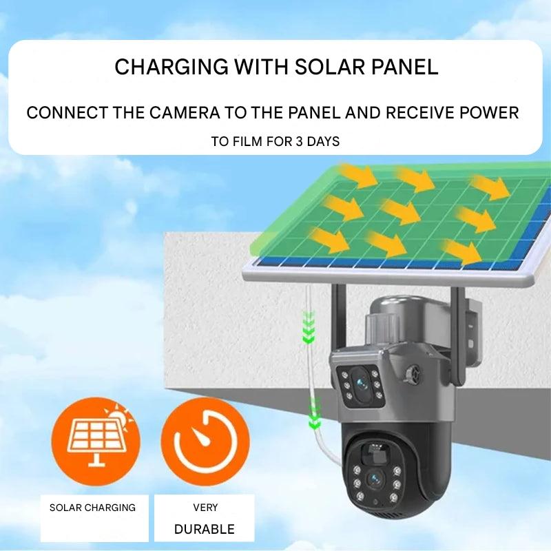 DualGuard 4K Beveiligingscamera – Draadloos, Slim en op Zonne-energie