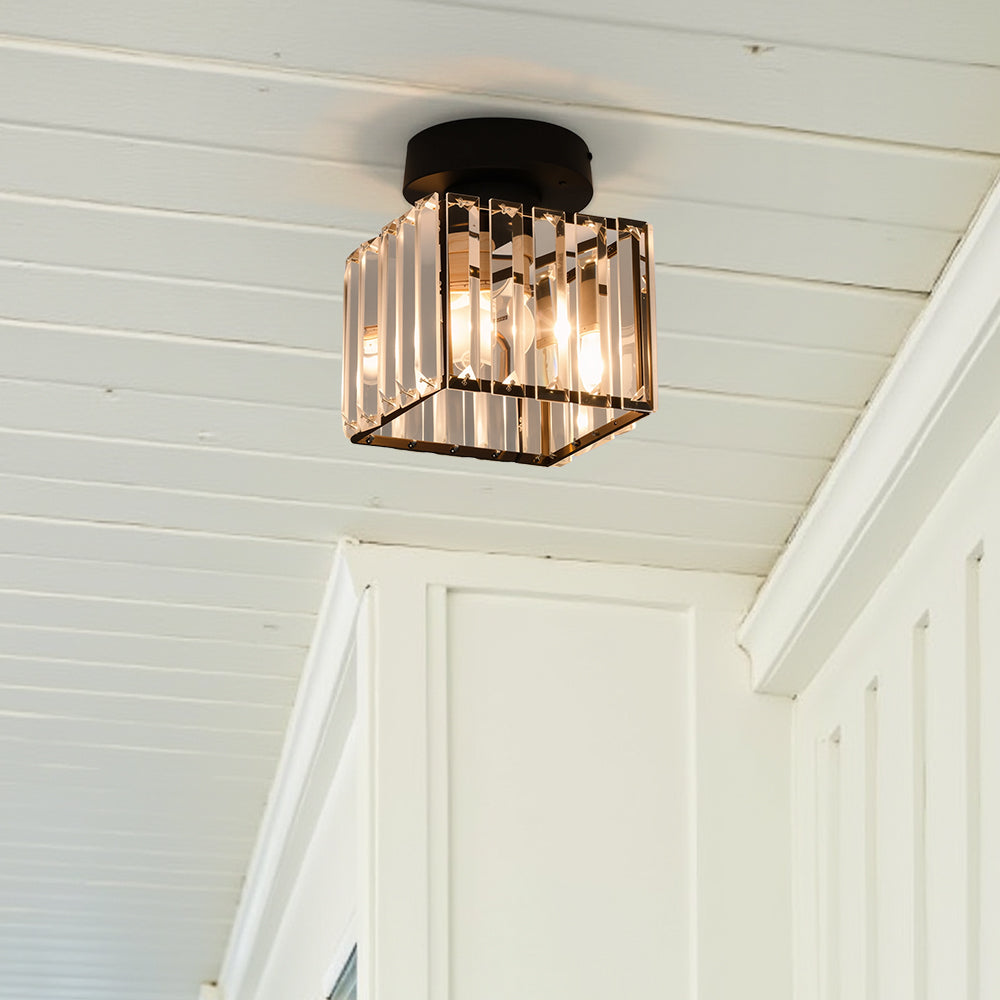 Bravura – Moderne flush plafondlamp – 1-lichts zwart design