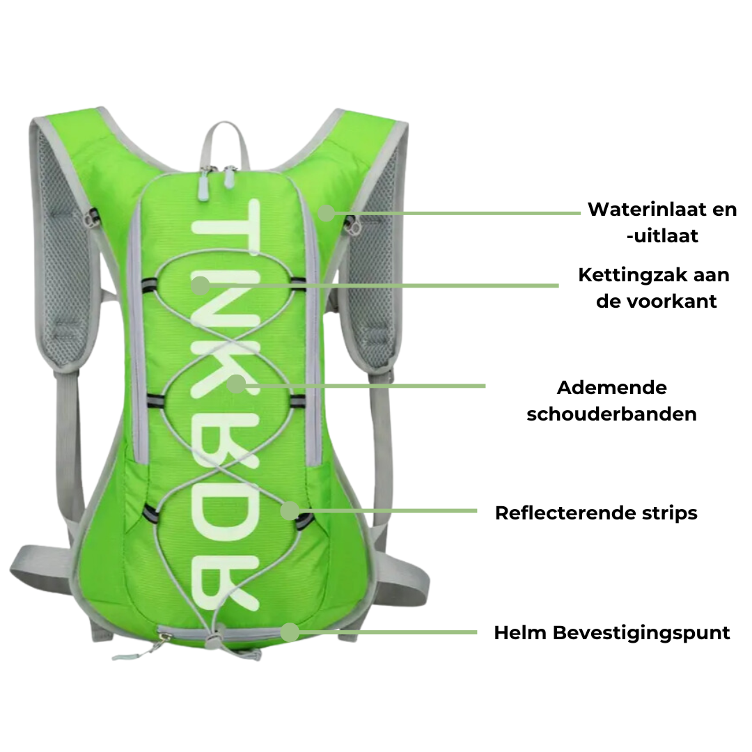 Fietsrugtas – 20L Lichtgewicht met Helmbevestiging & Hydratatieblaas