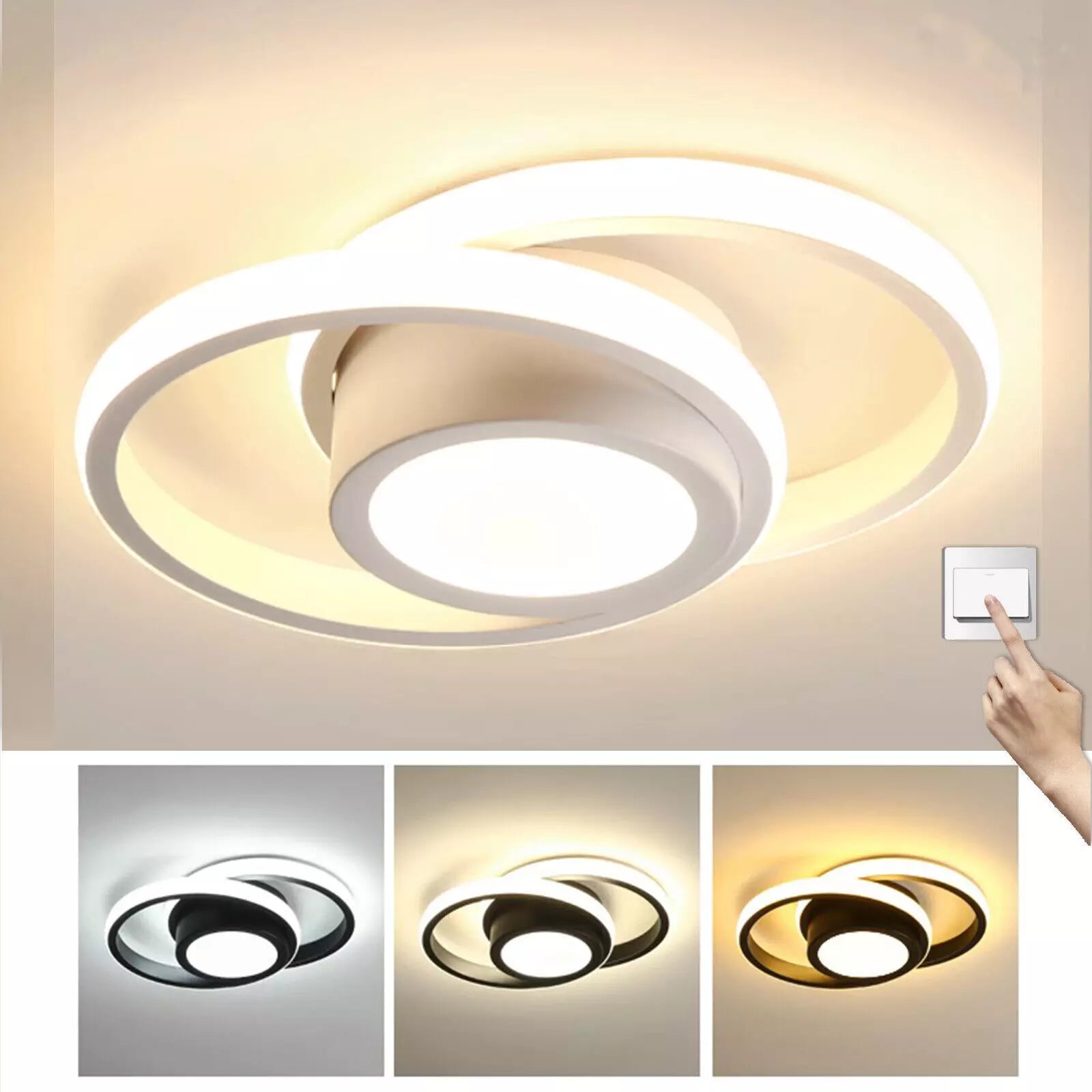Alpha Lights – Ronde LED plafondlamp flush mount 32W – IP44 waterdicht