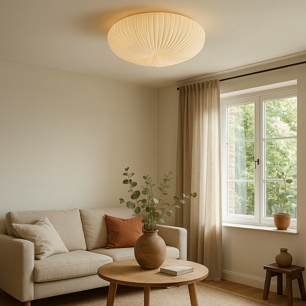 Roby – Moderne LED plafondlamp met plissé design – Acryl & metaal