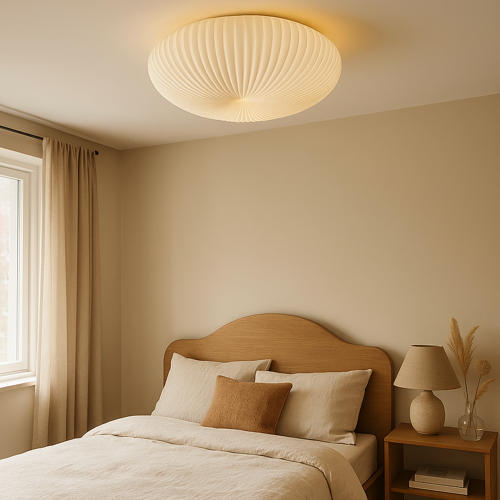 Roby – Moderne LED plafondlamp met plissé design – Acryl & metaal