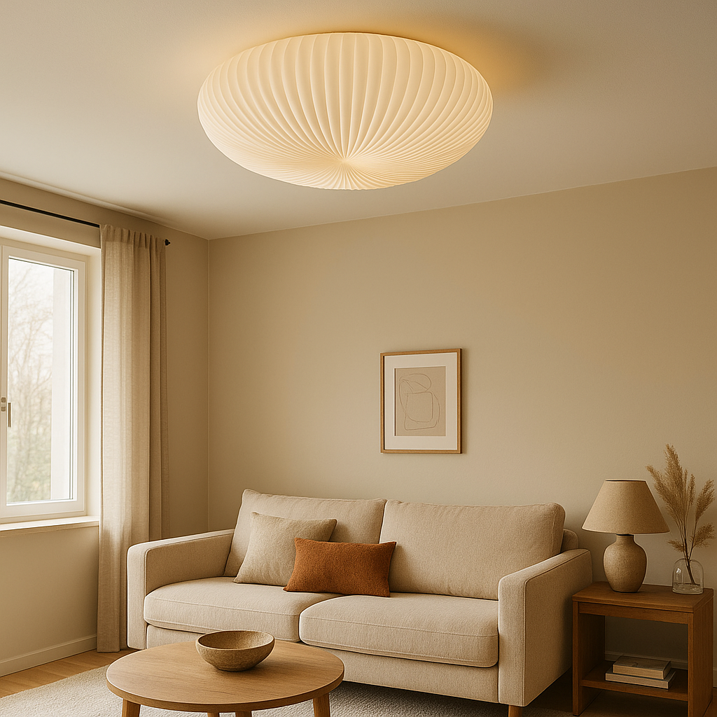 Roby – Moderne LED plafondlamp met plissé design – Acryl & metaal