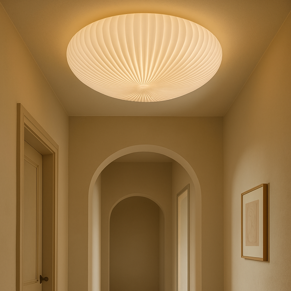 Roby – Moderne LED plafondlamp met plissé design – Acryl & metaal