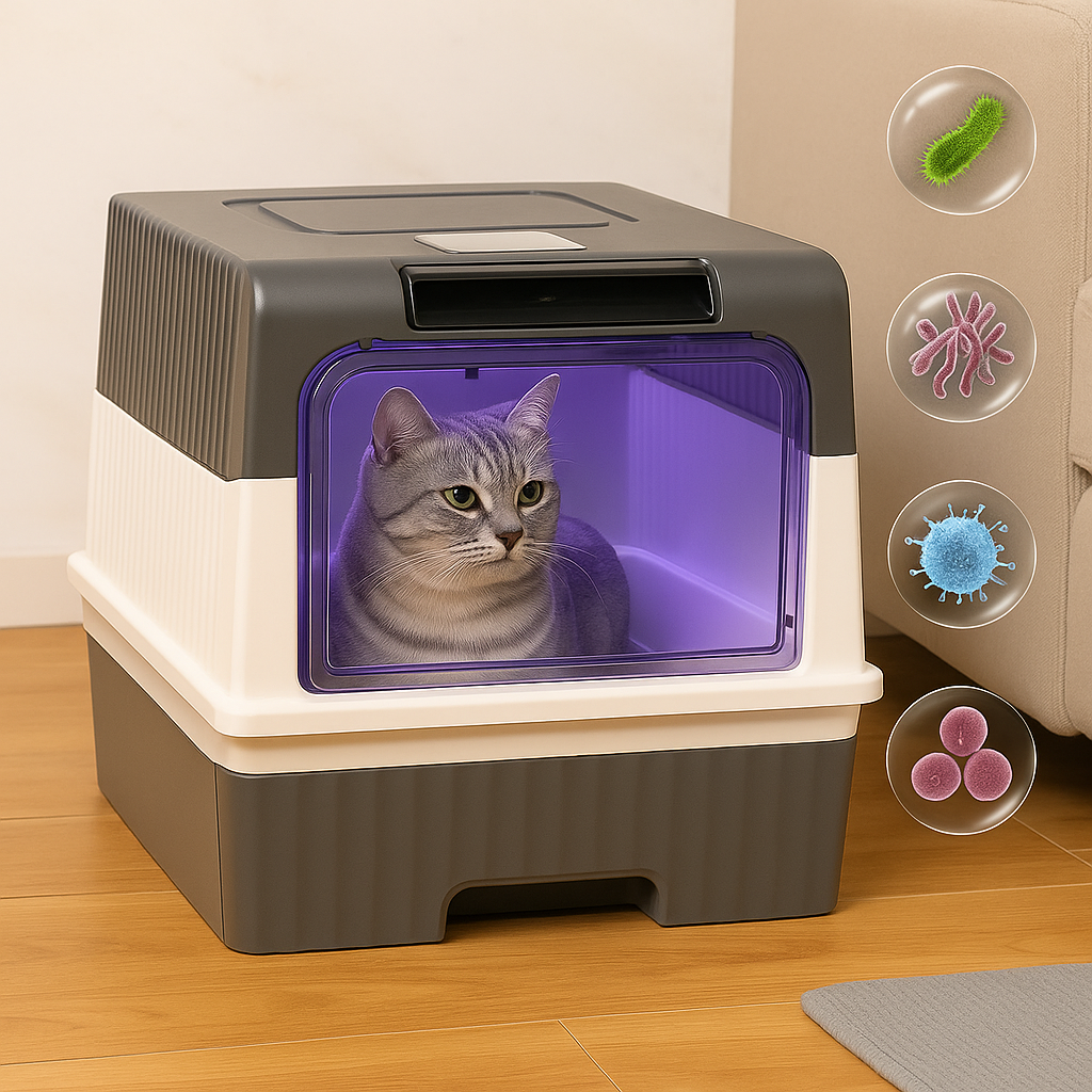 SteriPaw Haven – Automatic self-cleaning cat litter box with UV