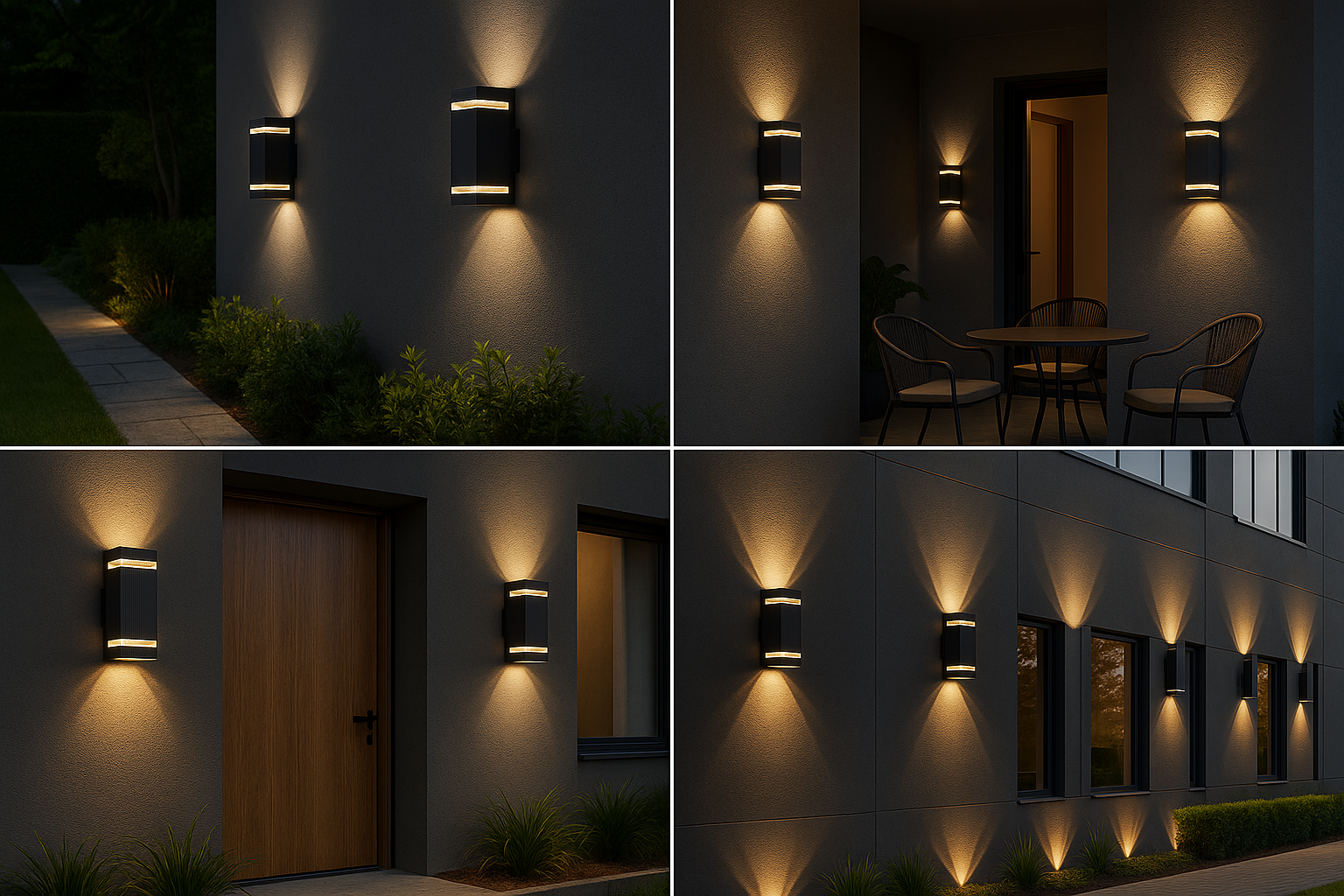 Lumora – Modern up & down outdoor lamp black – IP65 waterproof GU10