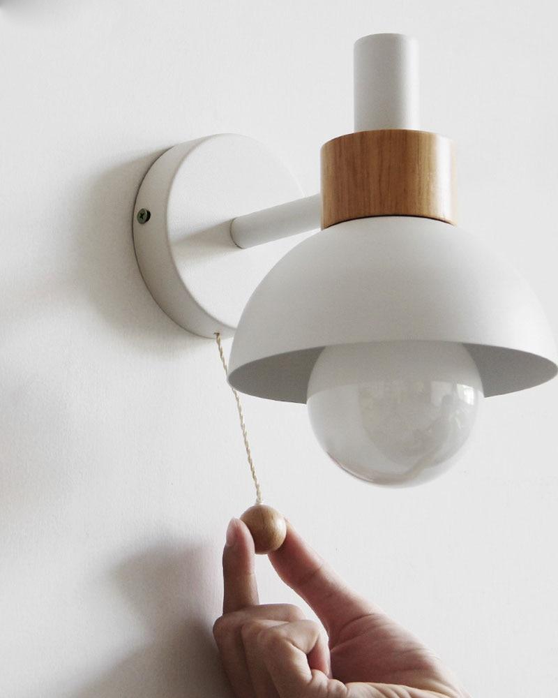Aurora Living – Wall lamp with Wood & Metal, Mid-Century style