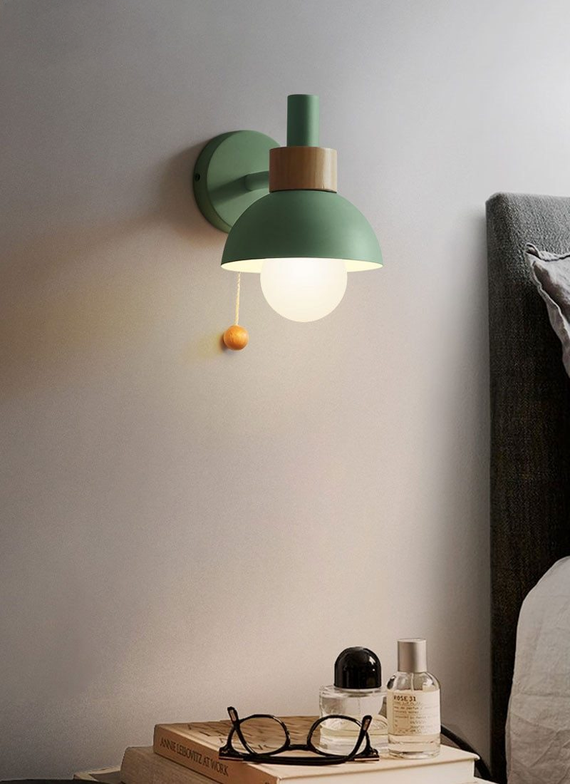 Aurora Living – Wall lamp with Wood & Metal, Mid-Century style