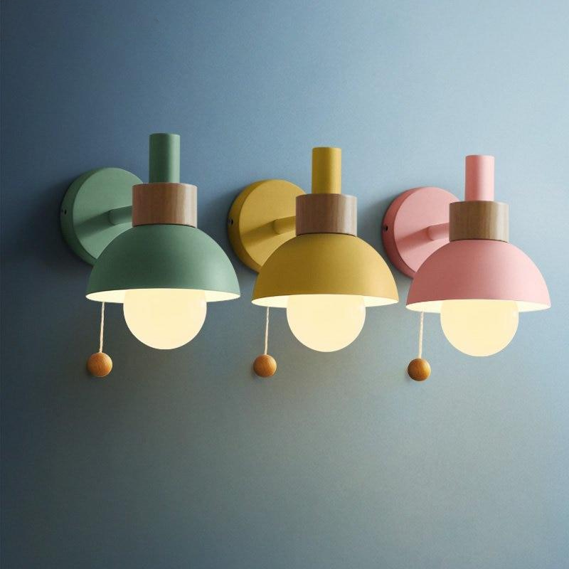 Aurora Living – Wall lamp with Wood & Metal, Mid-Century style
