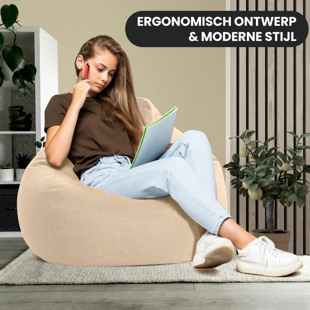 Linumo Zitzak – Ergonomisch Linnen Zitcomfort, 3 Maten