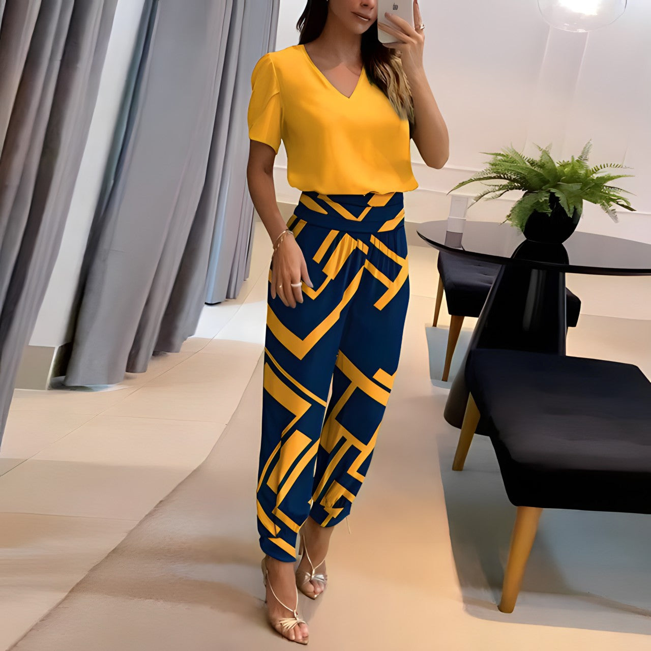 Alexandra | Trendy Blouse and Pants Set