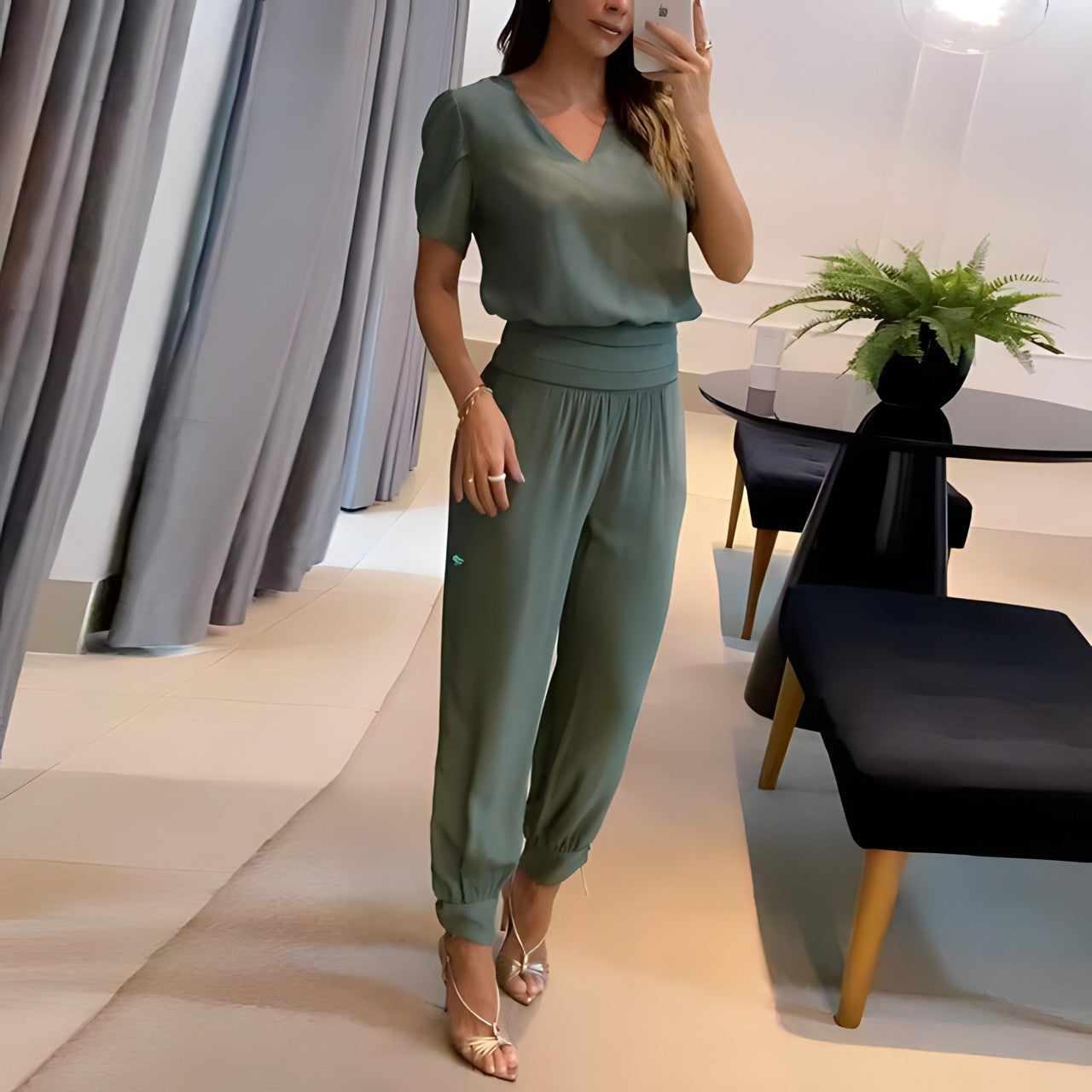 Alexandra | Trendy Blouse and Pants Set