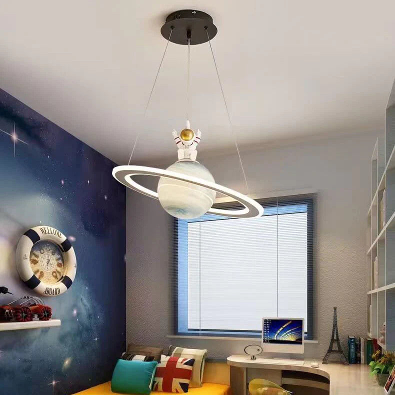 CosmoGlow – Children's room LED pendant lamp with planet design – energy-efficient