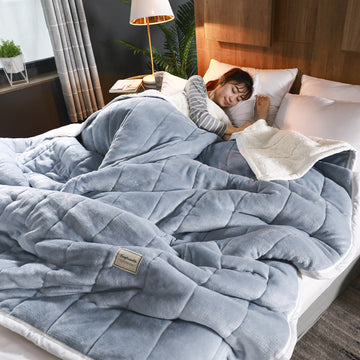 Melzano Ellena Luxe – Warm lambswool fleece blanket for cozy winter days