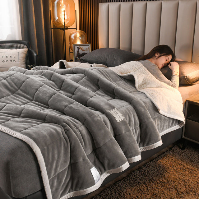 Melzano Ellena Luxe – Warm lambswool fleece blanket for cozy winter days