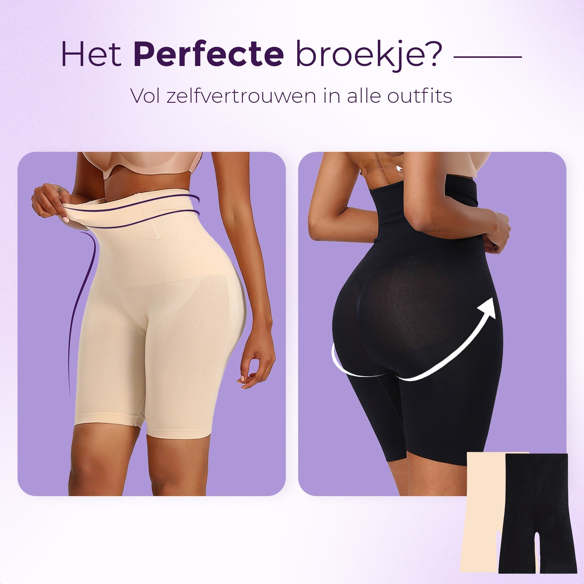 Shapetape – Corrigerende shorts met hoge taille, naadloos – Damesondergoed voor dagelijks gebruik