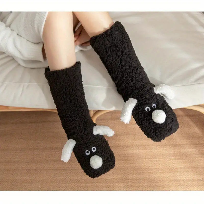 CozyPaws – Pluche antislip Wintersokken met Dierenmotief voor Kinderen en Volwassenen