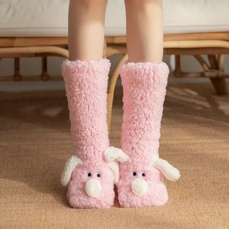CozyPaws – Pluche antislip Wintersokken met Dierenmotief voor Kinderen en Volwassenen