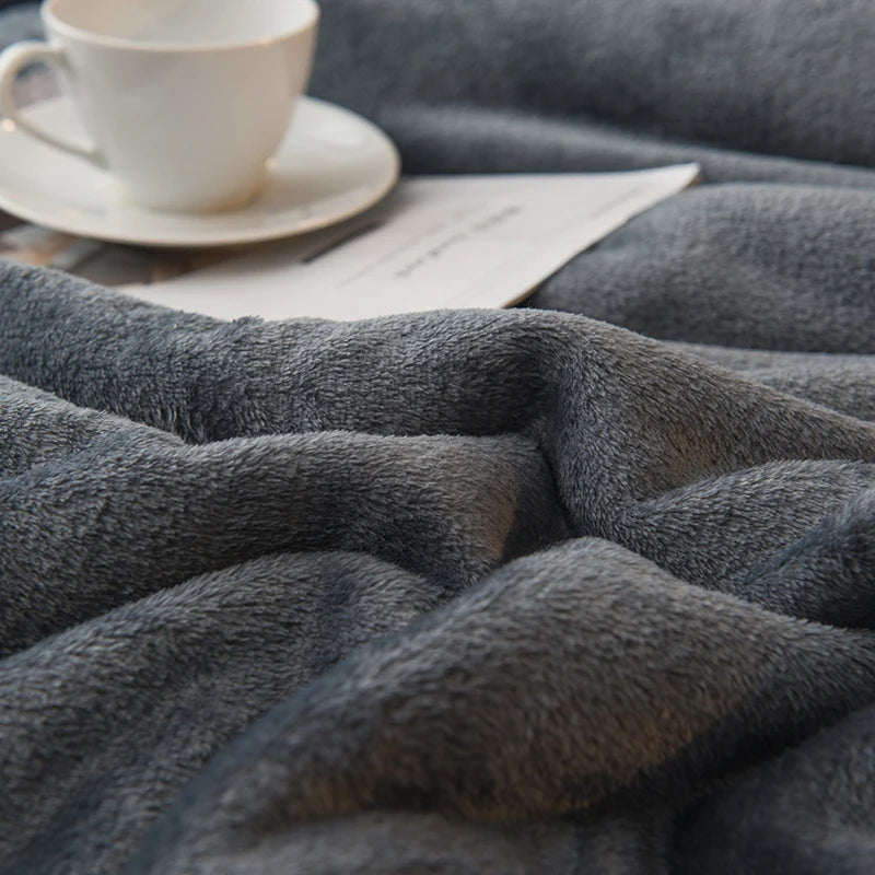 WoolHaven – Dubbelzijdige Wollen Deken met Pluche Voering – Winter