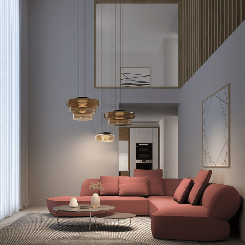 AuroraLicht – Glazen Bauhaus Hanglamp | Modern & Verstelbaar Design