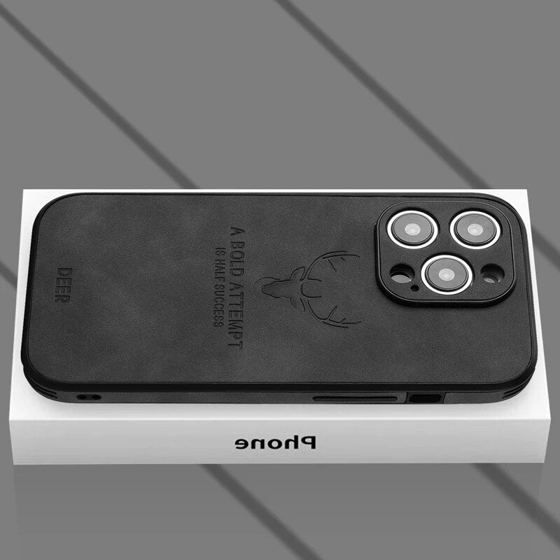 Deer – iPhone-hoes echt leer & schokbestendig – stijlvol en slank design