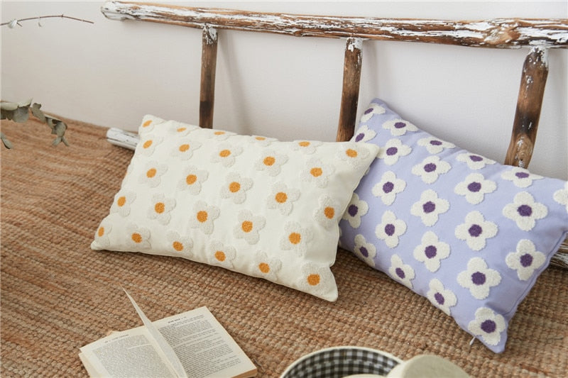 Florendi – Cotton pillowcase with daisy embroidery