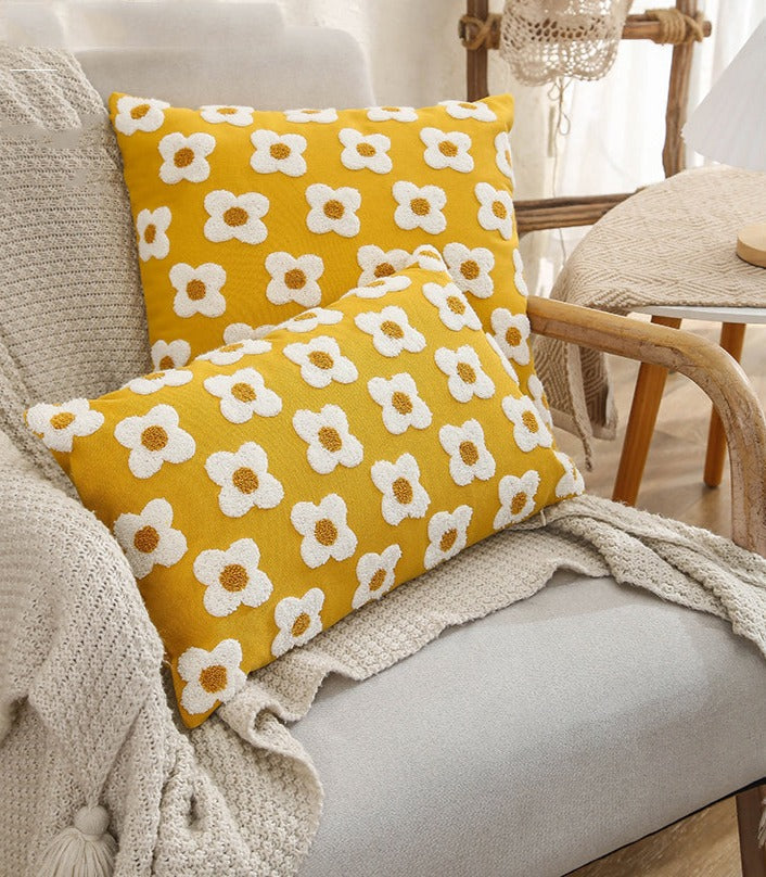 Florendi – Cotton pillowcase with daisy embroidery