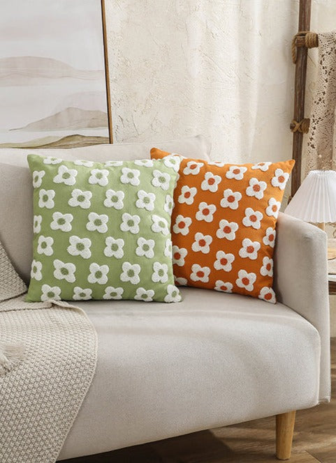 Florendi – Cotton pillowcase with daisy embroidery