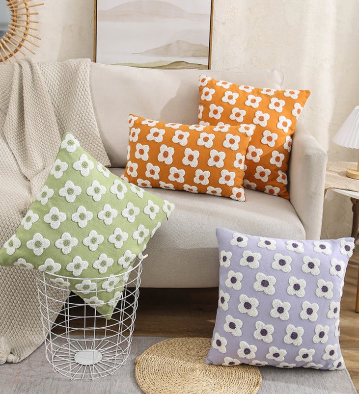 Florendi – Cotton pillowcase with daisy embroidery