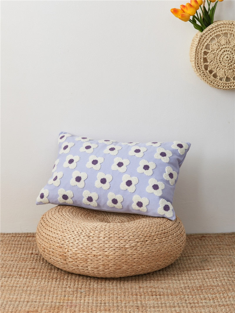 Florendi – Cotton pillowcase with daisy embroidery