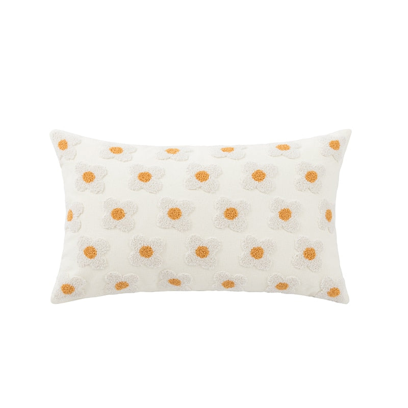 Florendi – Cotton pillowcase with daisy embroidery