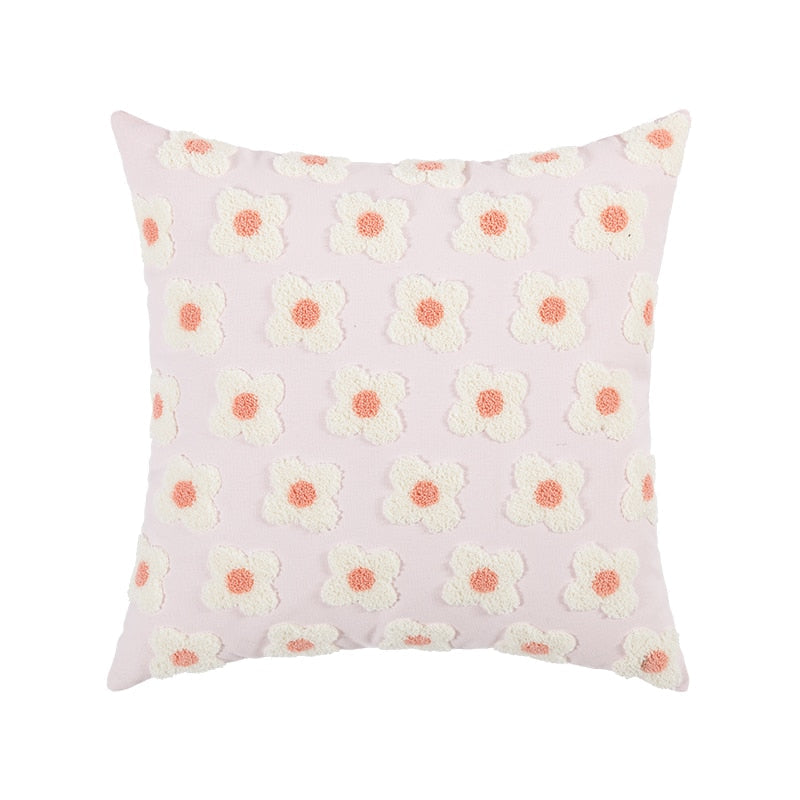 Florendi – Cotton pillowcase with daisy embroidery