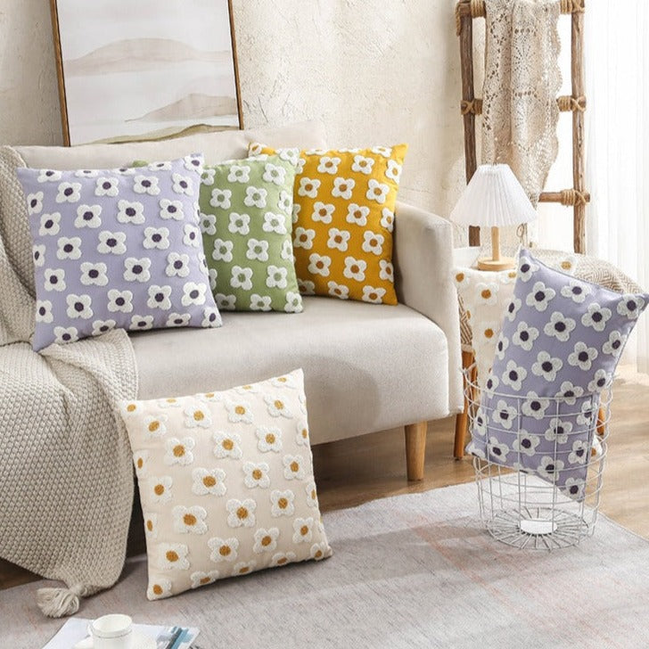 Florendi – Cotton pillowcase with daisy embroidery