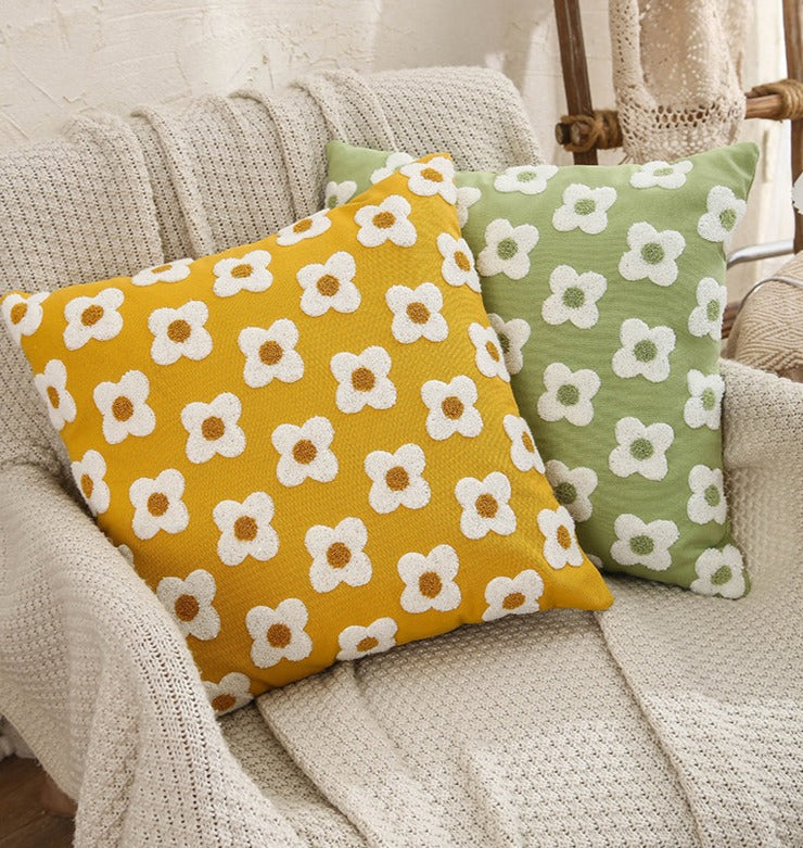 Florendi – Cotton pillowcase with daisy embroidery