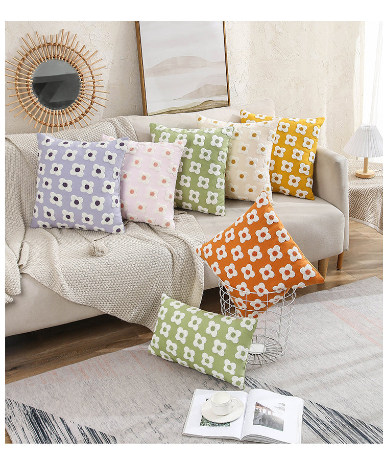 Florendi – Cotton pillowcase with daisy embroidery