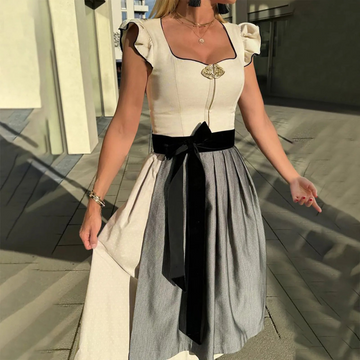 AlpenGlanz – Dames Dirndl van Katoen, Feestelijk & Traditioneel – voor Elke Gelegenheid