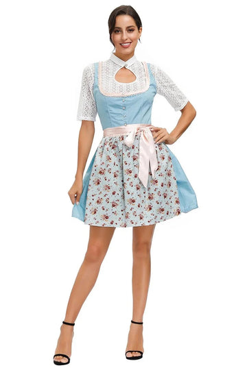 TrachtenHerz – Dames Dirndl van Katoen, Figuurbetonend – Traditioneel & Feestelijk