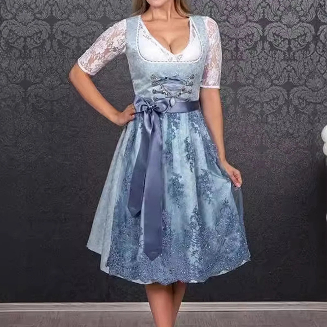 BergHerz – Dames Dirndl Katoen Traditioneel – Voor Oktoberfest & Feesten