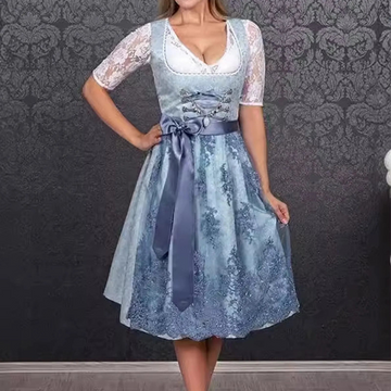 BergHerz – Dames Dirndl Katoen Traditioneel – Voor Oktoberfest & Feesten