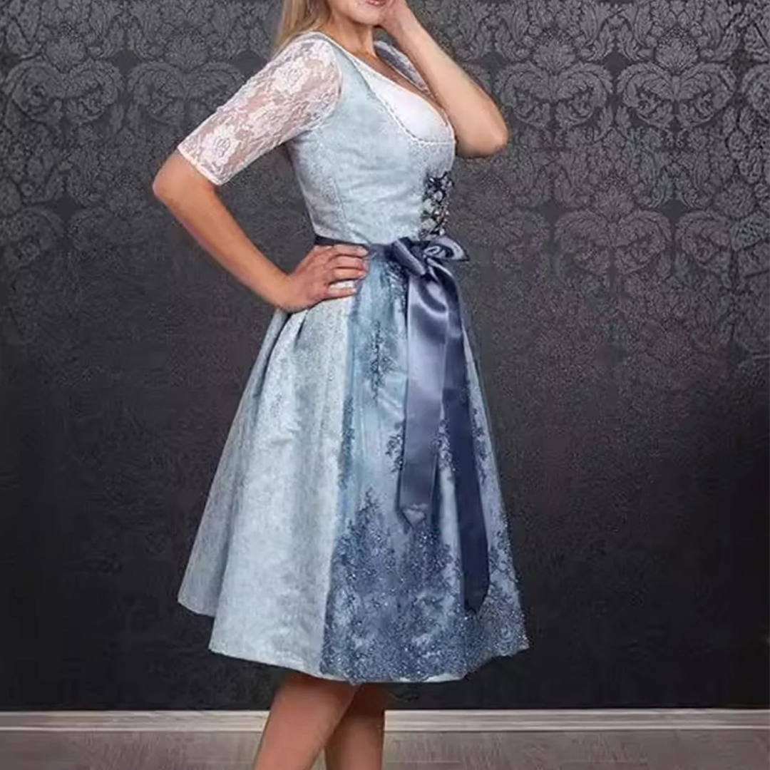 BergHerz – Dames Dirndl Katoen Traditioneel – Voor Oktoberfest & Feesten