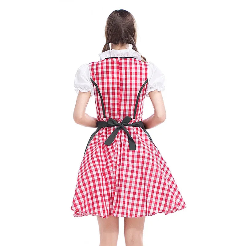 AlpenMoment – Women's Dirndl Cotton with Apron – For Oktoberfest & Parties