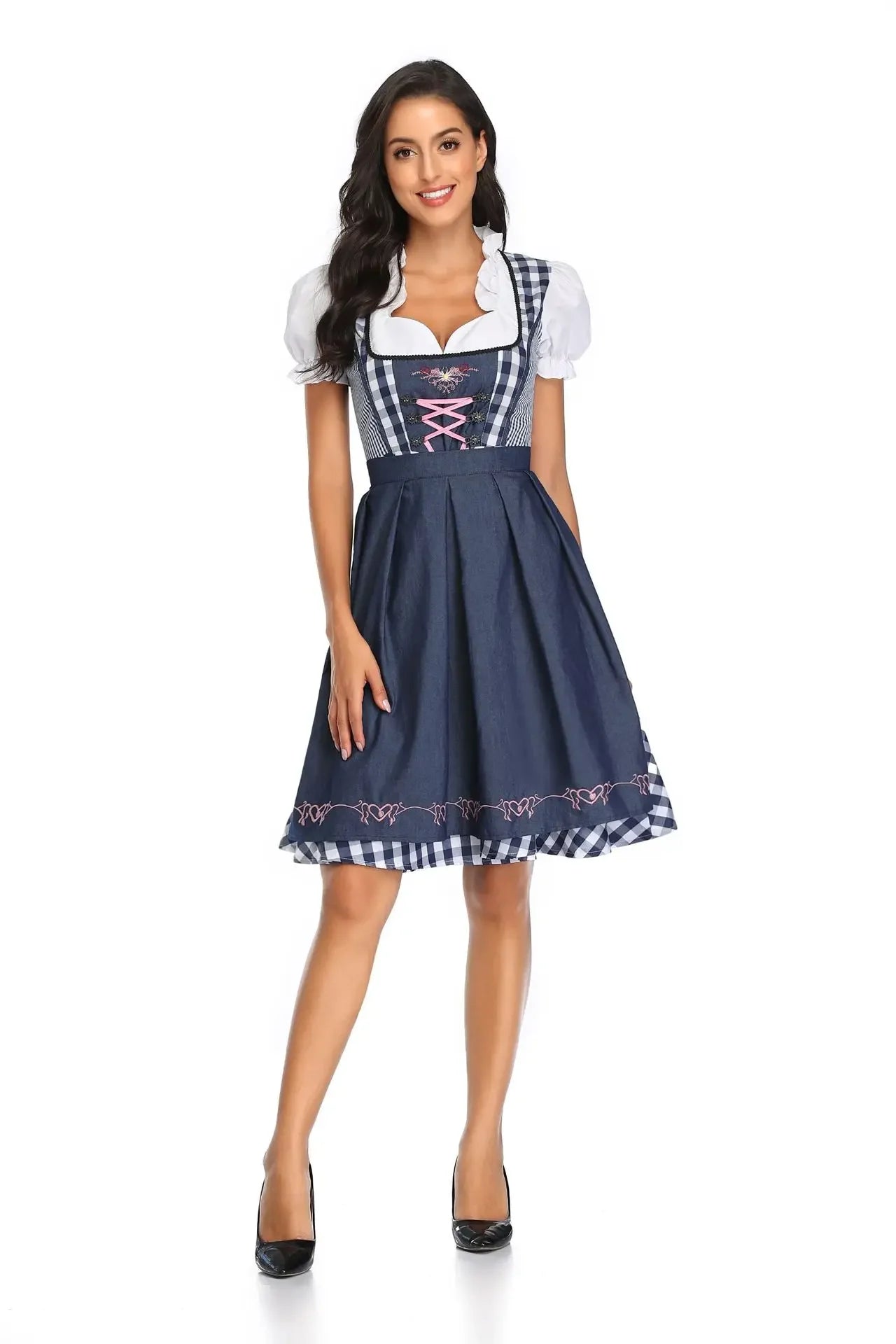 AlpenMoment – Women's Dirndl Cotton with Apron – For Oktoberfest & Parties
